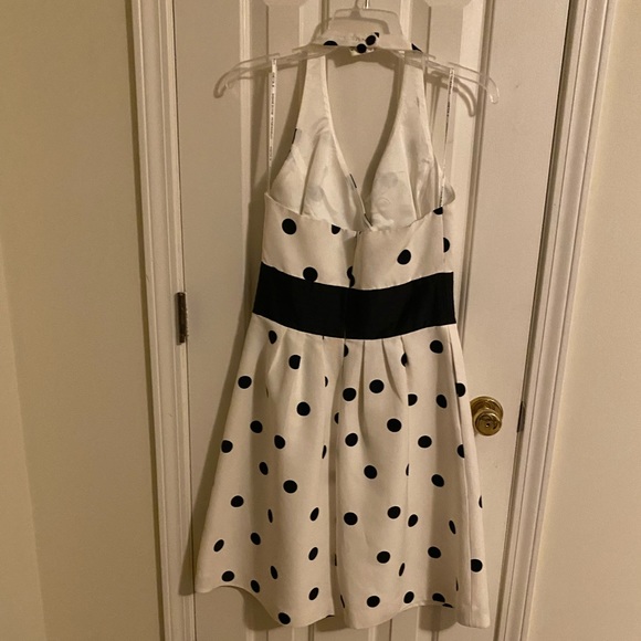 Chetta B. Cotton/Silk Polka Dot Halter Dress (Sz. 4) - Picture 3 of 9